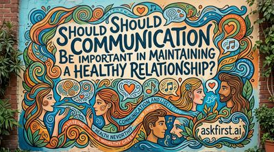 Should communication be important in maintaining a healthy relationship?