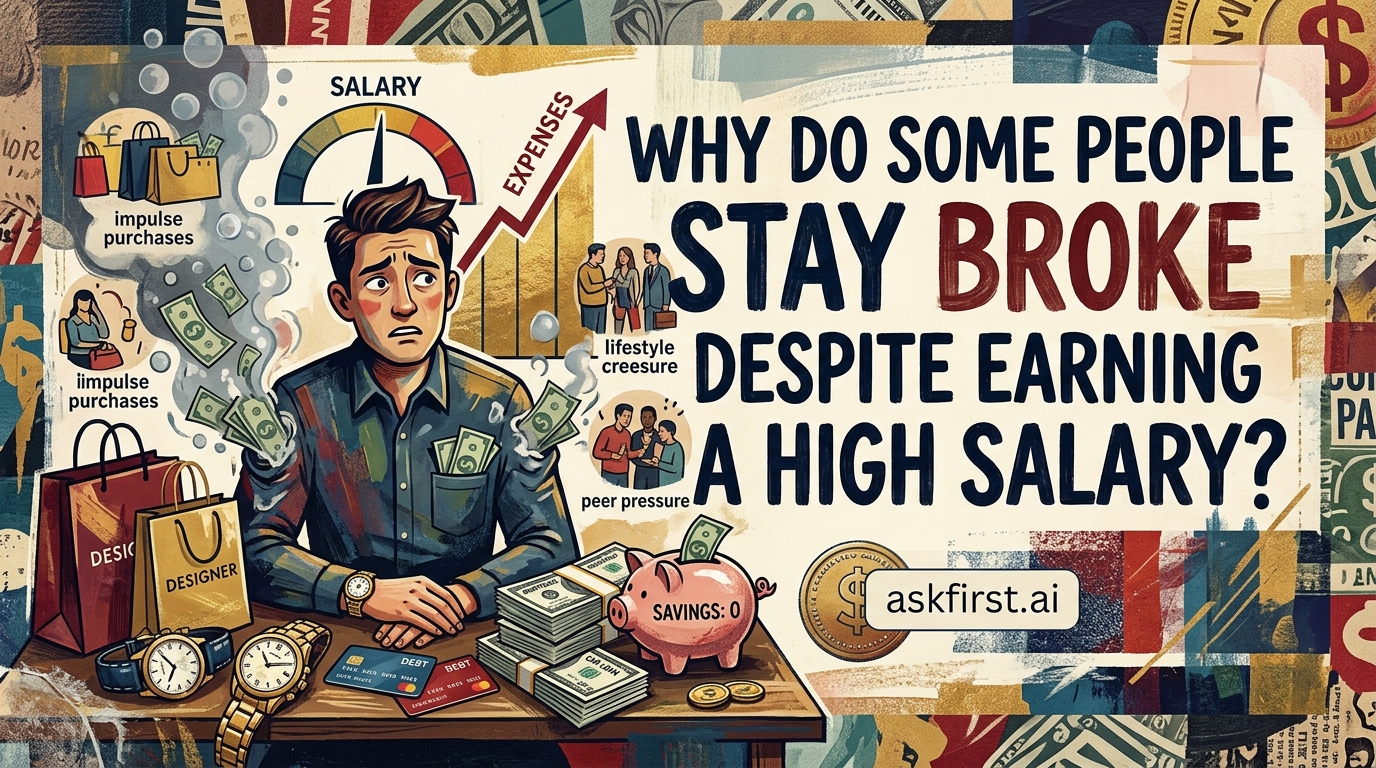 Why do some people stay broke despite earning a high salary? Why do some people stay broke despite earning a high salary?