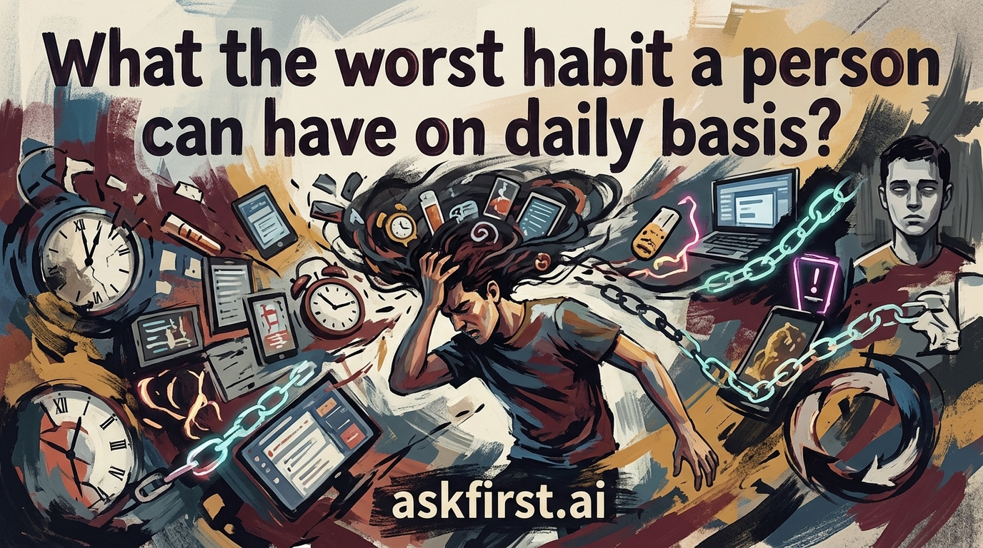 What the worst habit a person can have on daily basis? What the worst habit a person can have on daily basis?