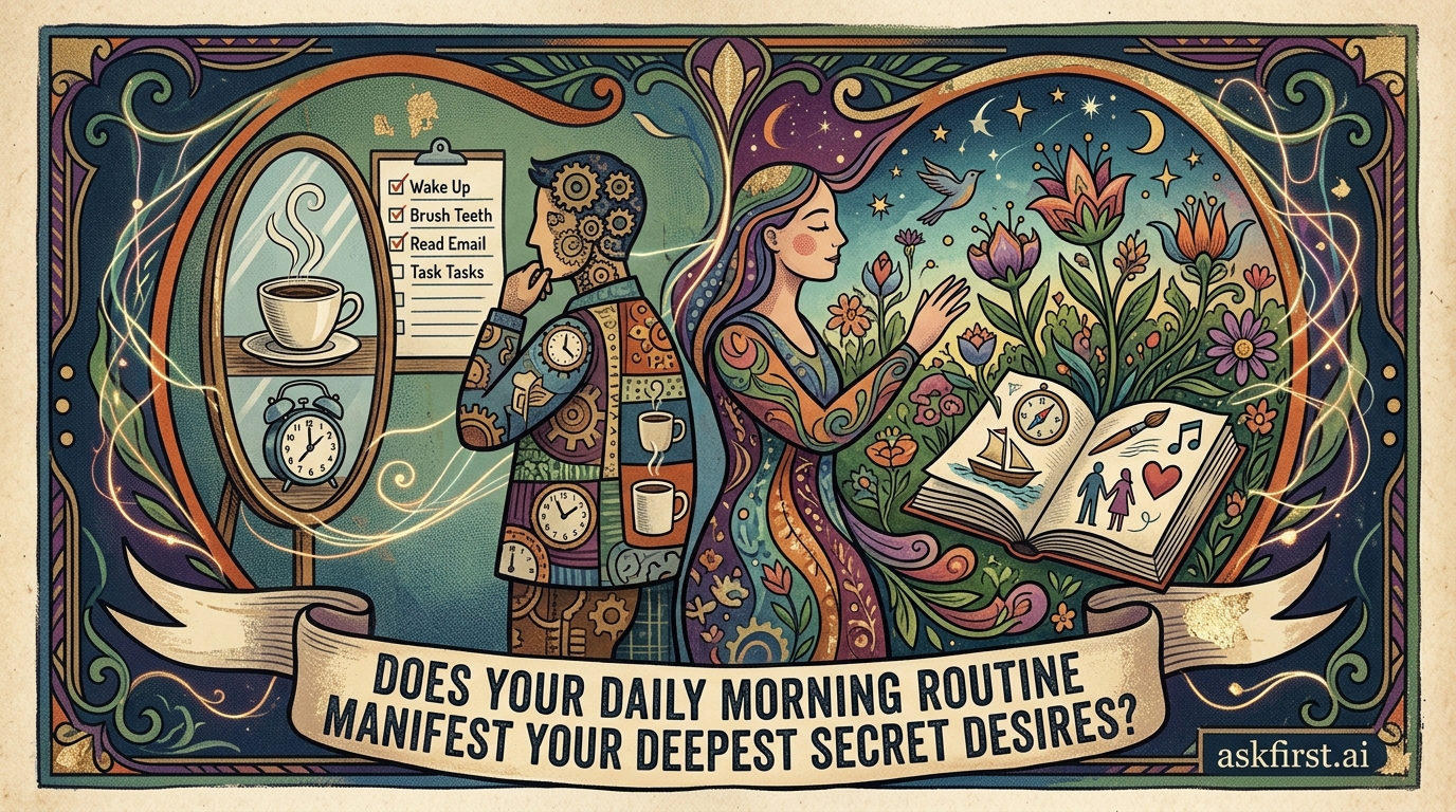 Does your daily morning routine manifest your deepest secret desires? Does your daily morning routine manifest your deepest secret desires?