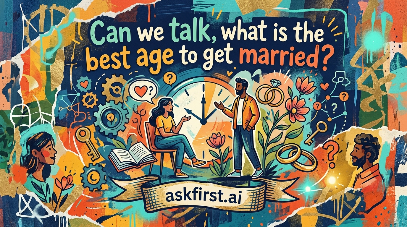 Can we talk, what is the best age to get married? Can we talk, what is the best age to get married?