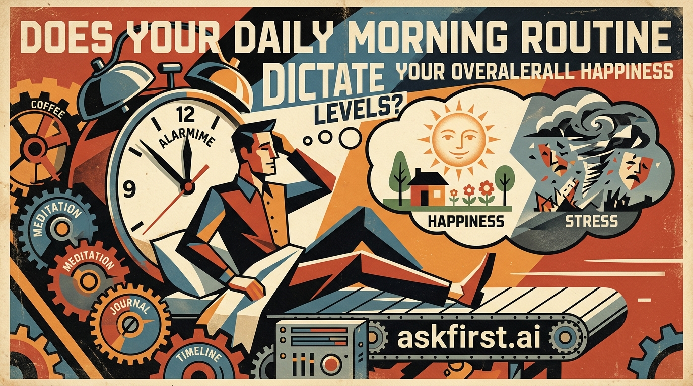 Does your daily morning routine dictate your overall happiness levels? Does your daily morning routine dictate your overall happiness levels?