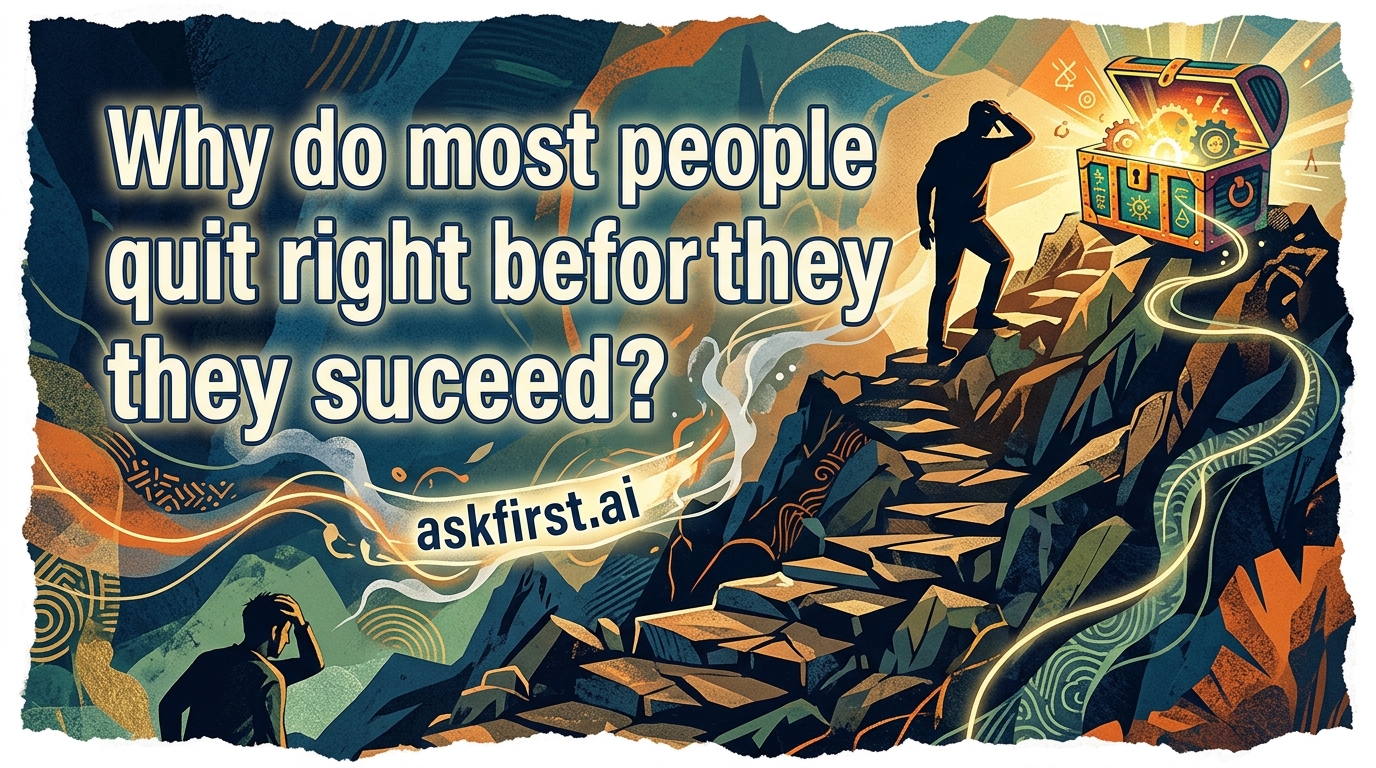 Why do most people quit right before they succeed? Why do most people quit right before they succeed?