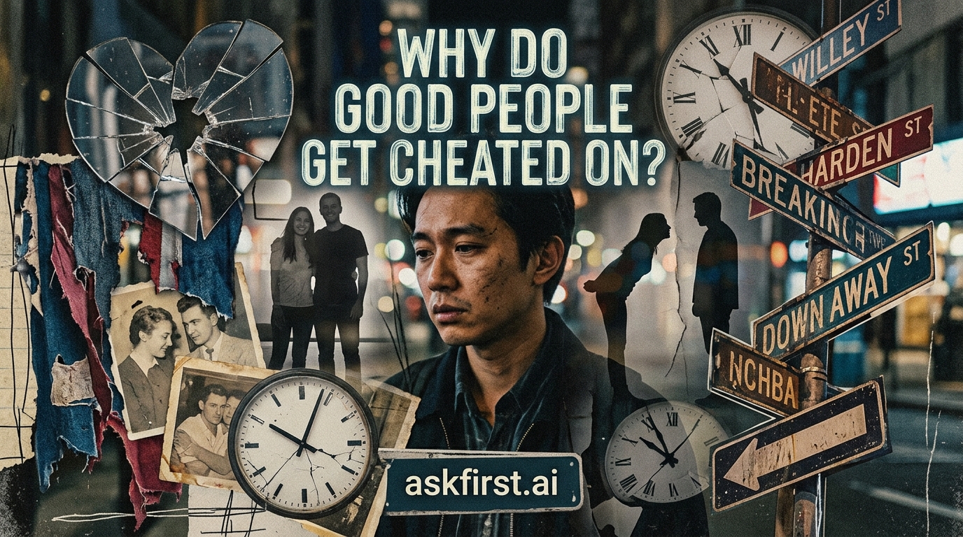 Why do good people get cheated on? Why do good people get cheated on?