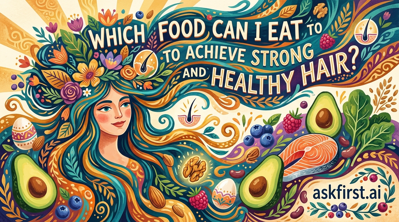 Which food can I eat to achieve strong and healthy hair? Which food can I eat to achieve strong and healthy hair?