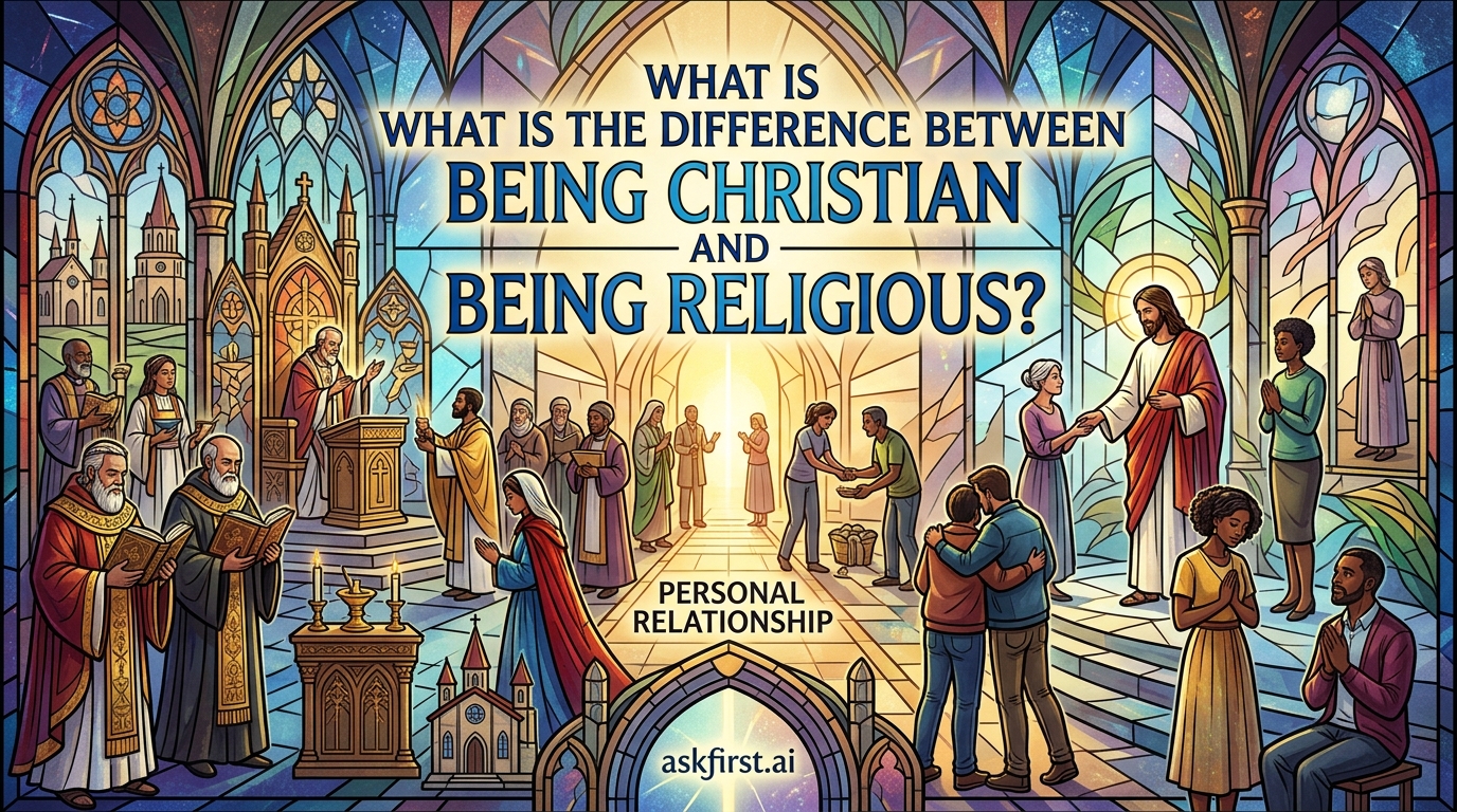 What is the difference between being Christian and being religious? What is the difference between being Christian and being religious?