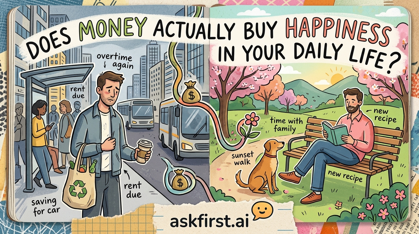 Does money actually buy happiness in your daily life? Does money actually buy happiness in your daily life?