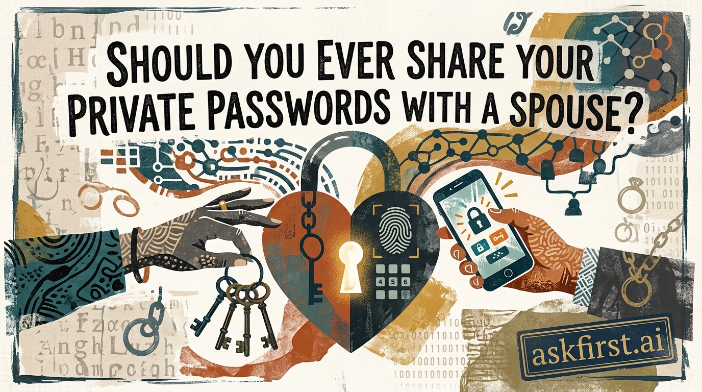Should you ever share your private passwords with a spouse? Should you ever share your private passwords with a spouse?