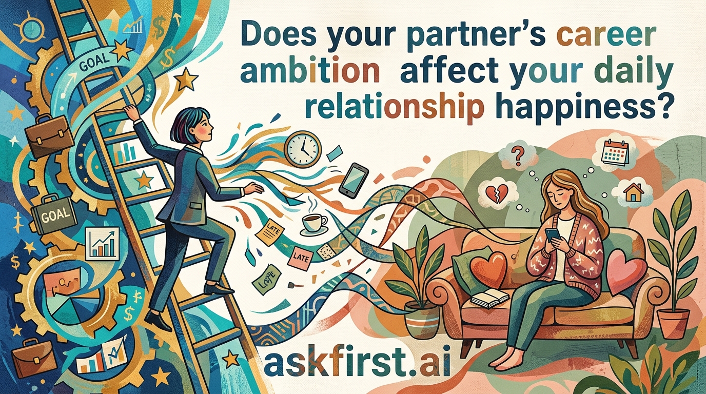 Does your partner's career ambition affect your daily relationship happiness? Does your partner's career ambition affect your daily relationship happiness?