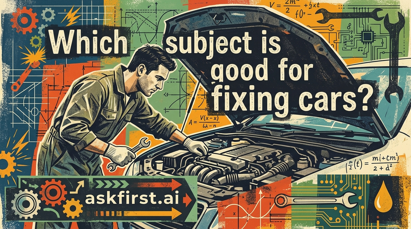 Which subject is good for fixing cars? Which subject is good for fixing cars?