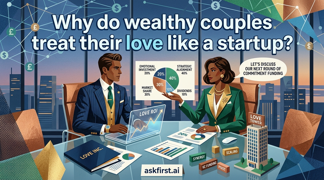 Why do wealthy couples treat their love like a startup? Why do wealthy couples treat their love like a startup?