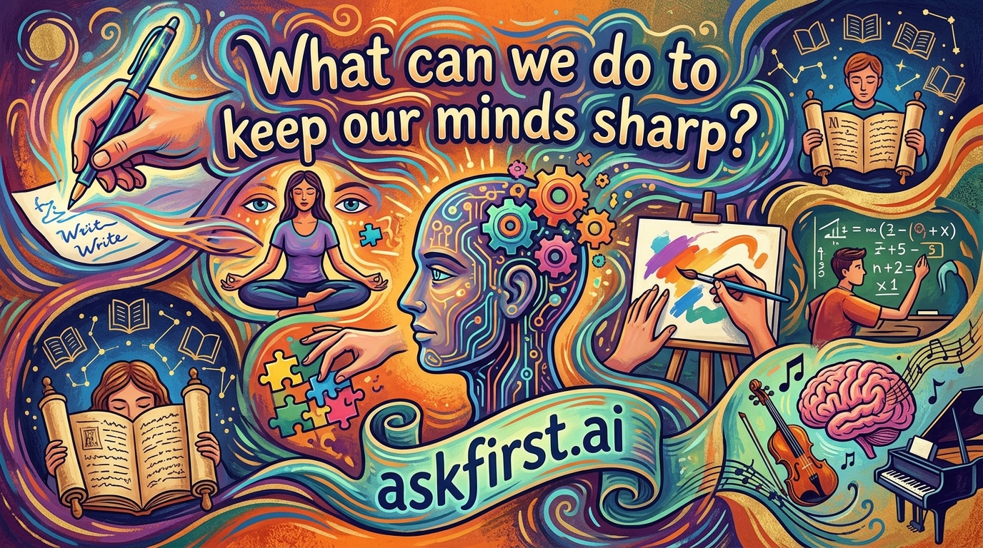 What can we do to keep our minds sharp? What can we do to keep our minds sharp?