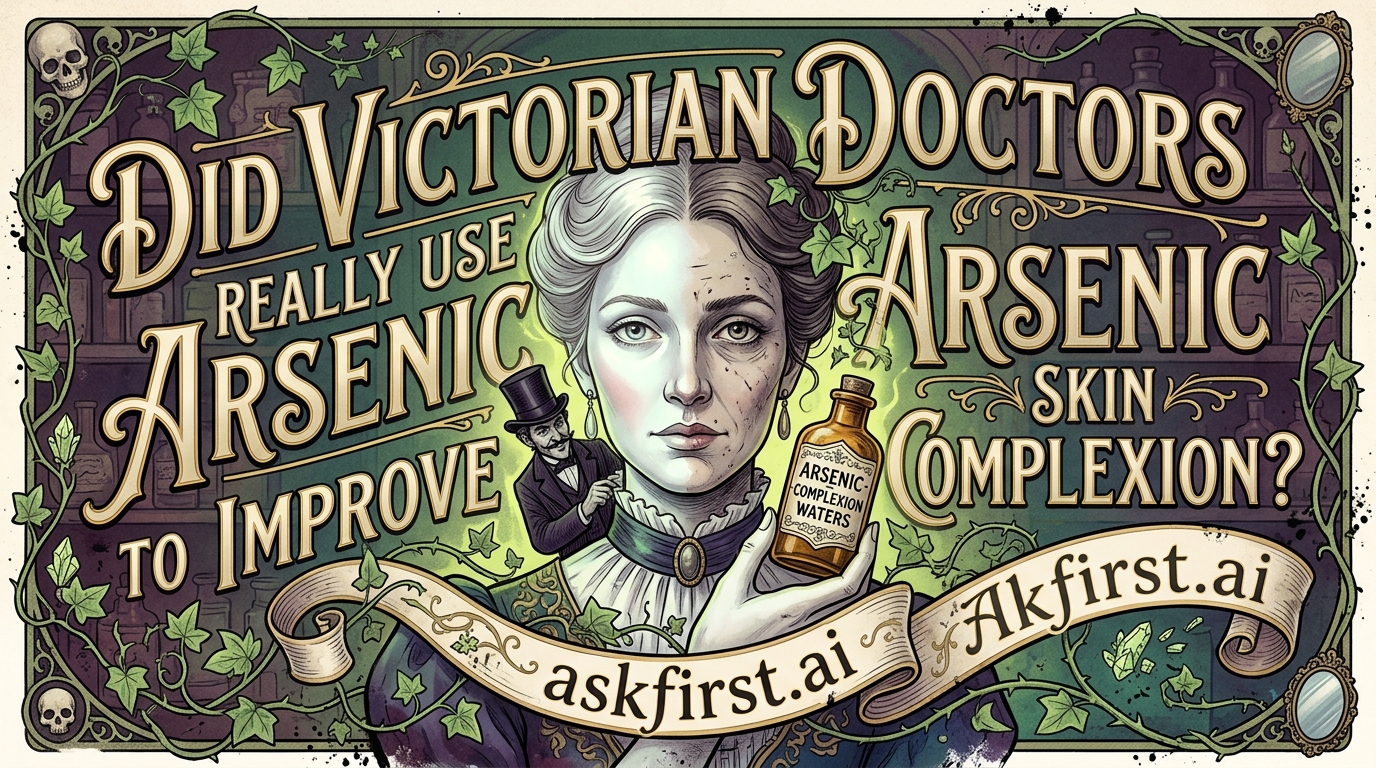 Did Victorian doctors really use arsenic to improve skin complexion? Did Victorian doctors really use arsenic to improve skin complexion?