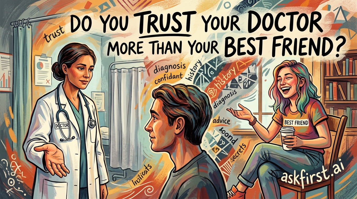 Do you trust your doctor more than your best friend? Do you trust your doctor more than your best friend?