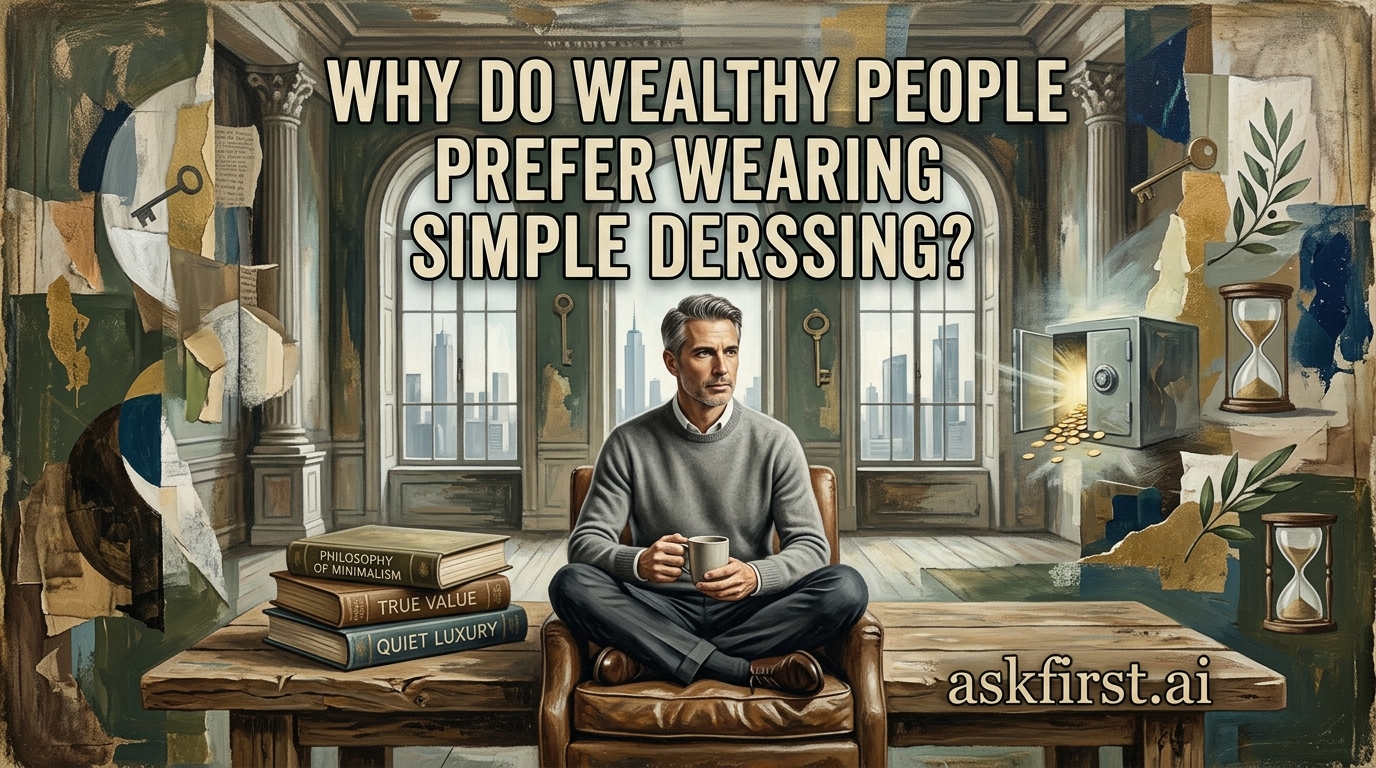Why do wealthy people prefer wearing simple derssing? Why do wealthy people prefer wearing simple derssing?