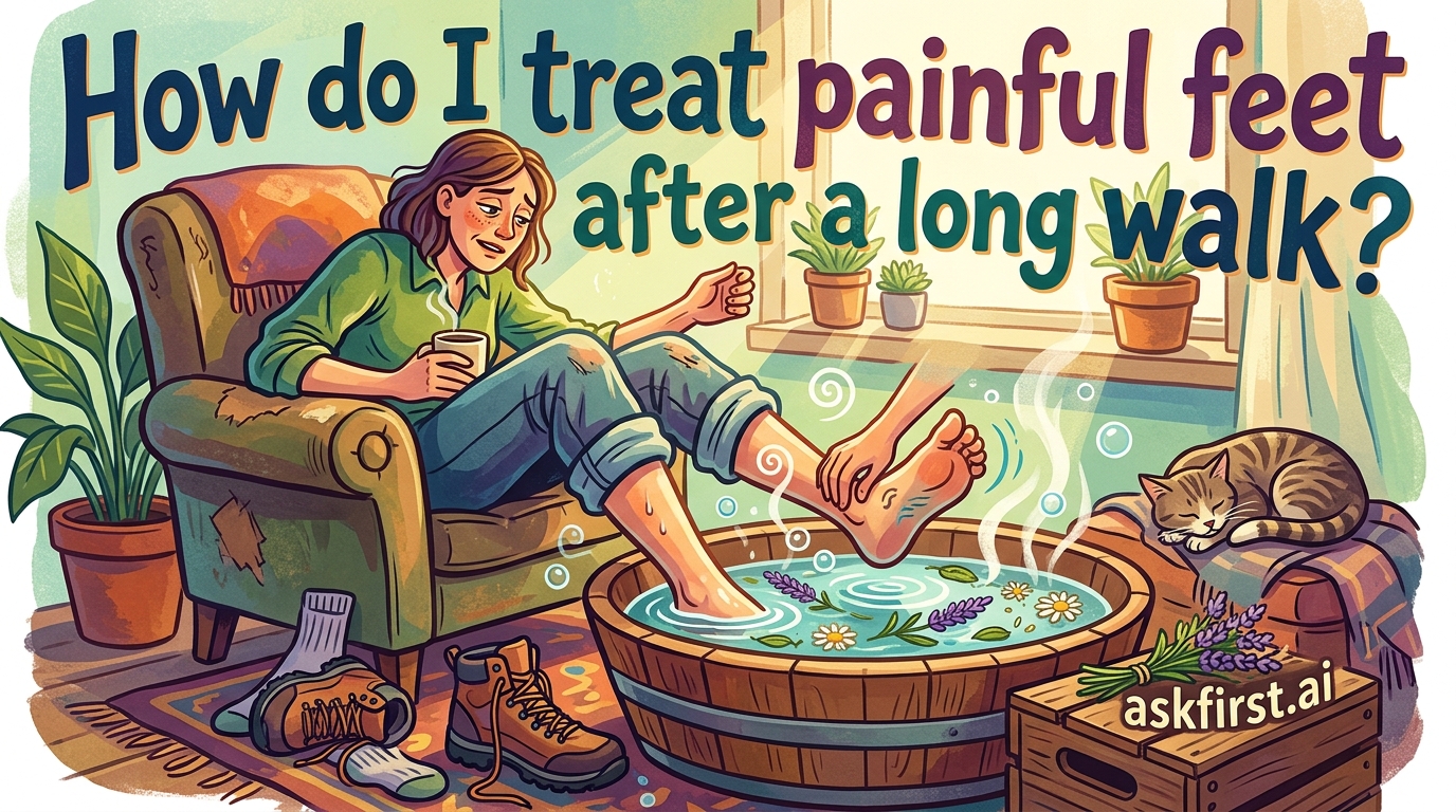 How do I treat painful feet after a long walk? How do I treat painful feet after a long walk?