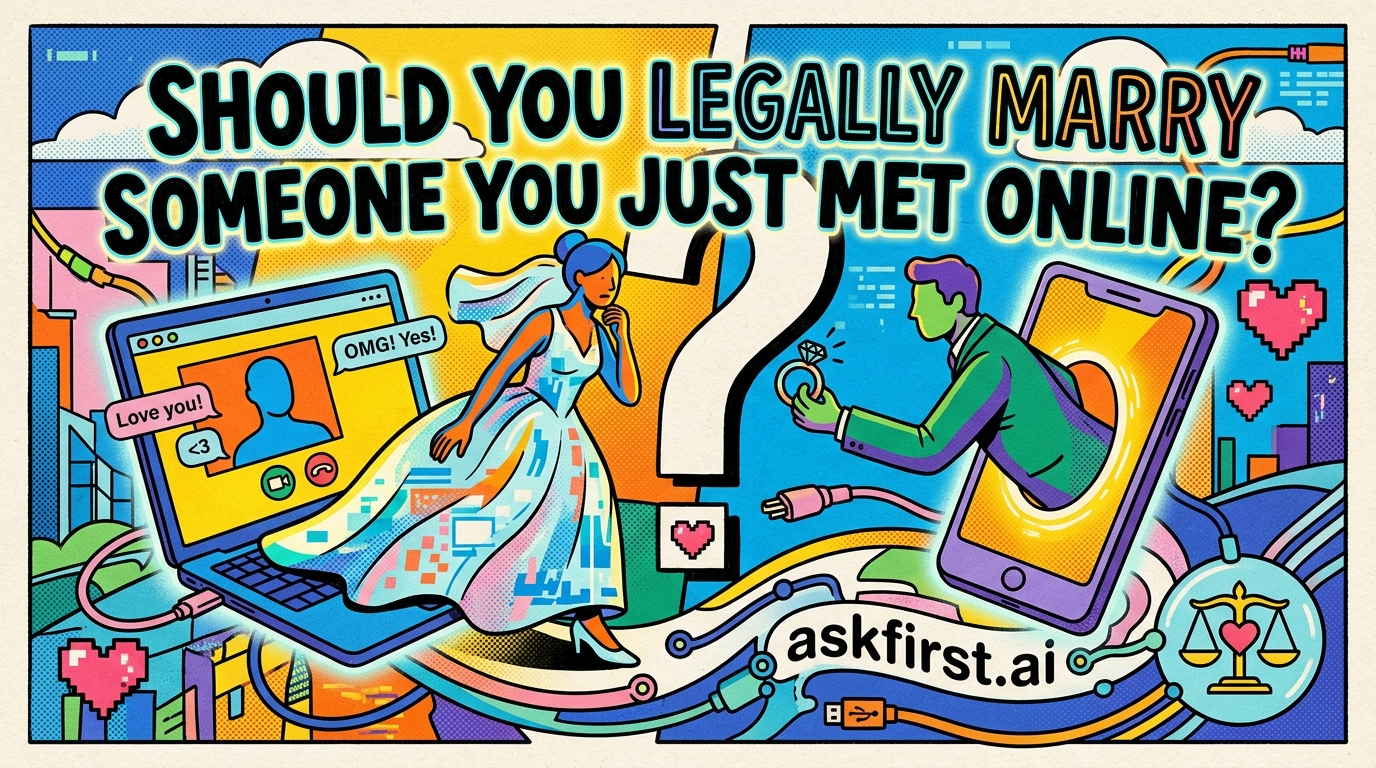 Should you legally marry someone you just met online? Should you legally marry someone you just met online?