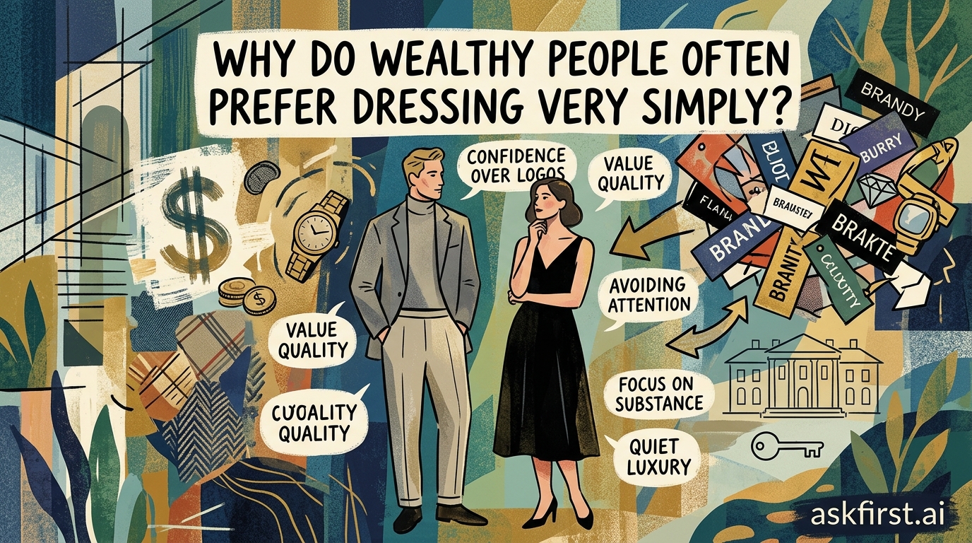Why do wealthy people often prefer dressing very simply? Why do wealthy people often prefer dressing very simply?