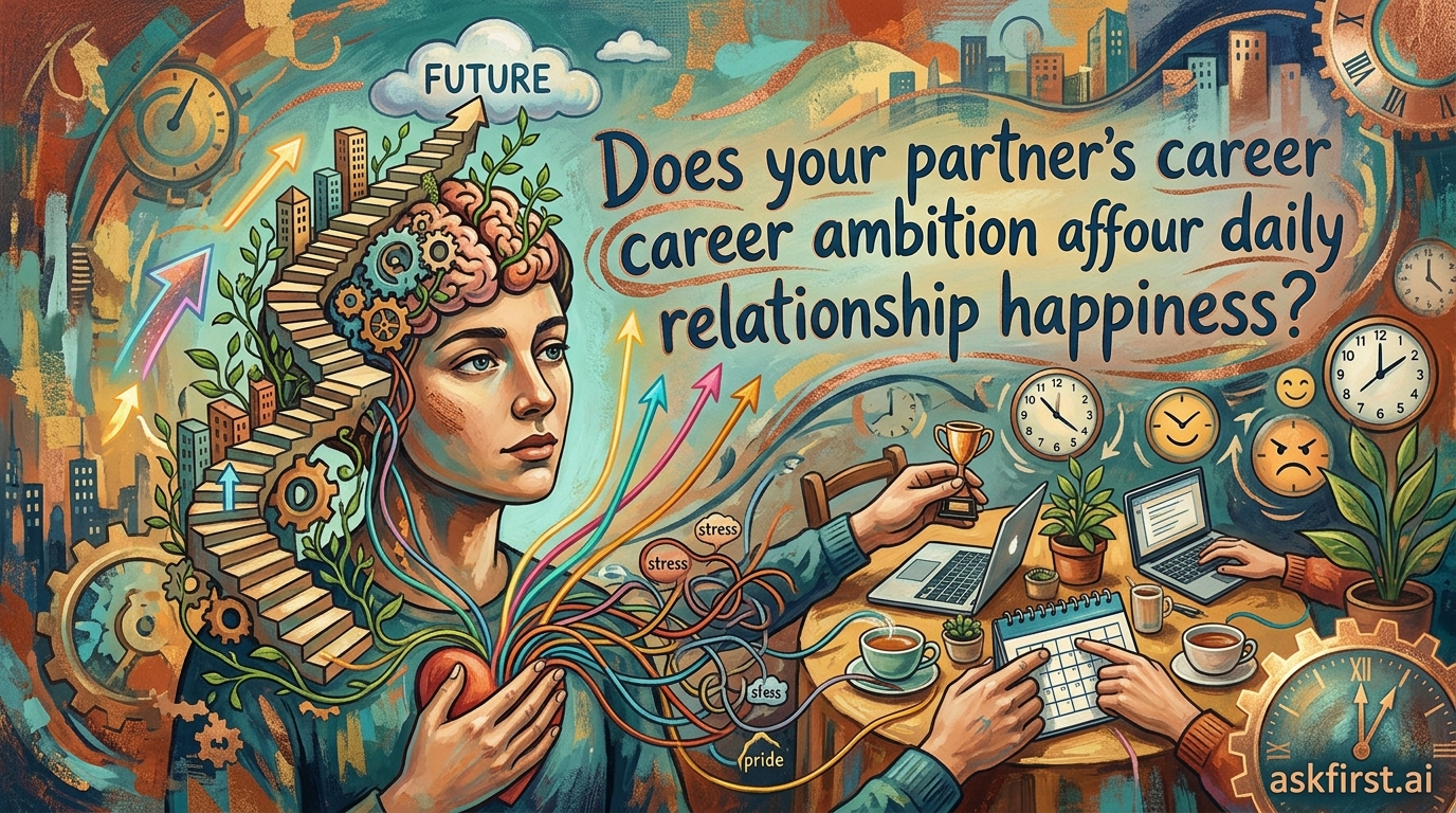 Does your partner's career ambition affect your daily relationship happiness? Does your partner's career ambition affect your daily relationship happiness?