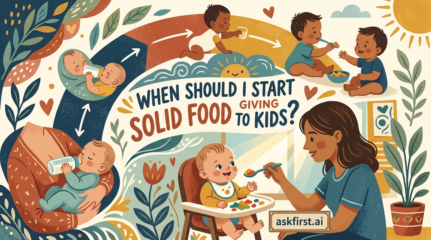 When should I start giving solid food to kids? When should I start giving solid food to kids?
