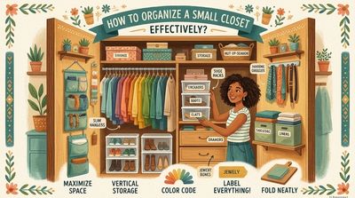 How to organize a small closet effectively?
