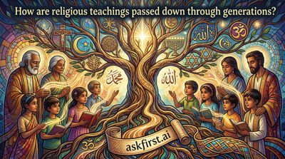 How are religious teachings passed down through generations?