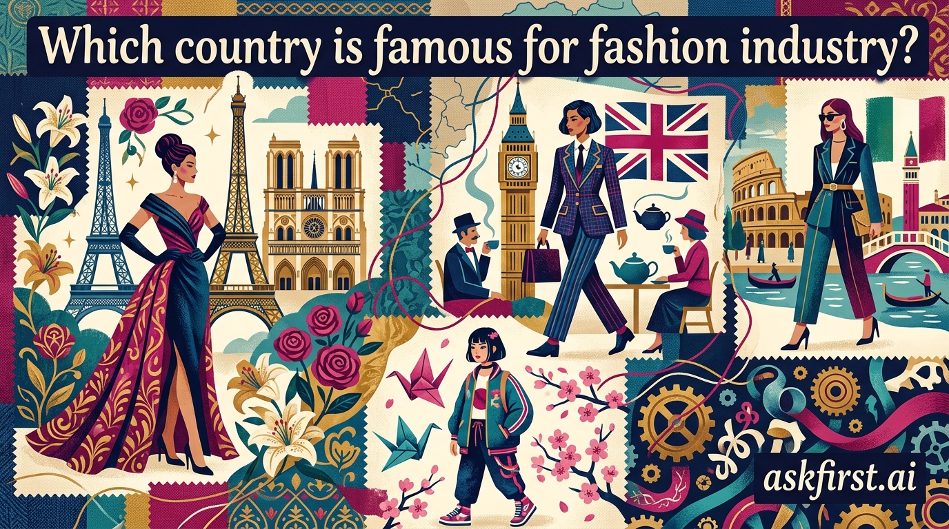 Which country is famous for fashion industry? Which country is famous for fashion industry?