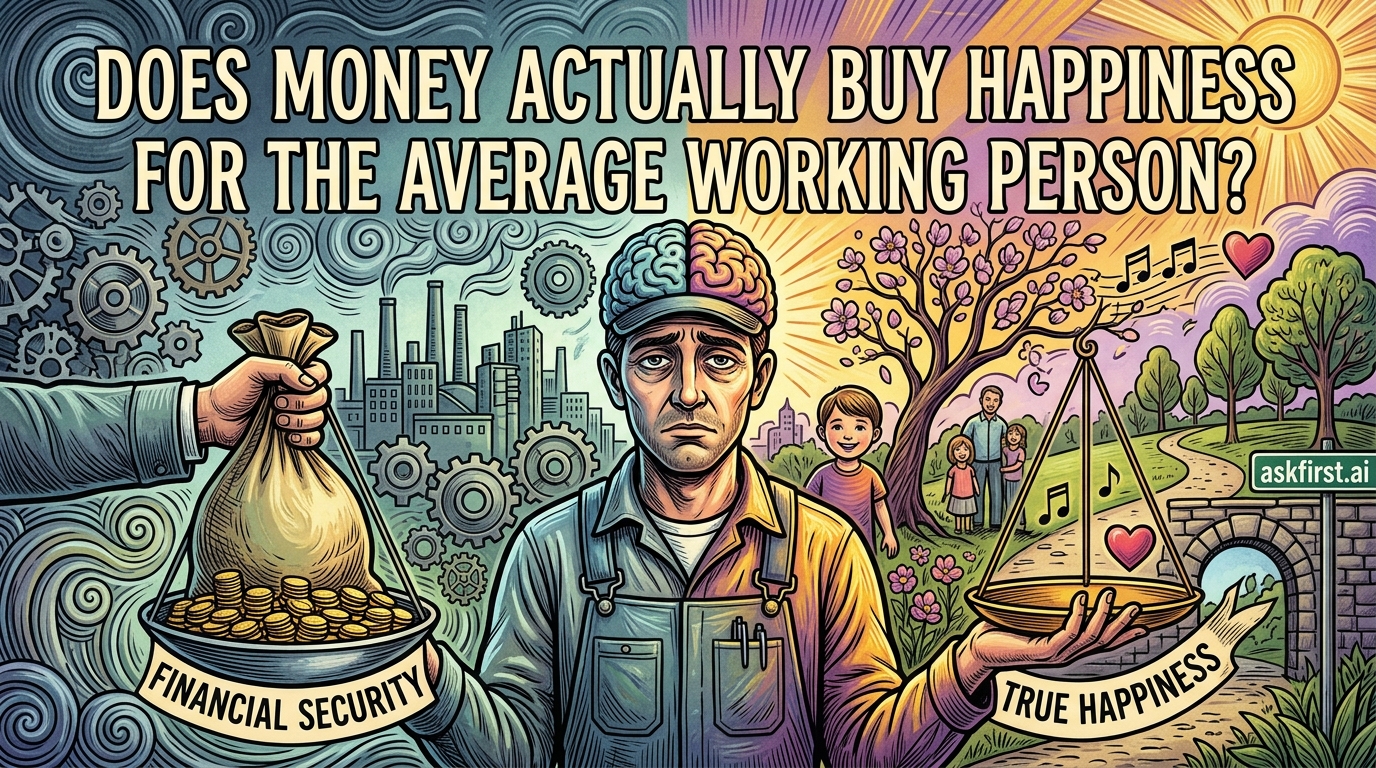 Does money actually buy happiness for the average working person? Does money actually buy happiness for the average working person?