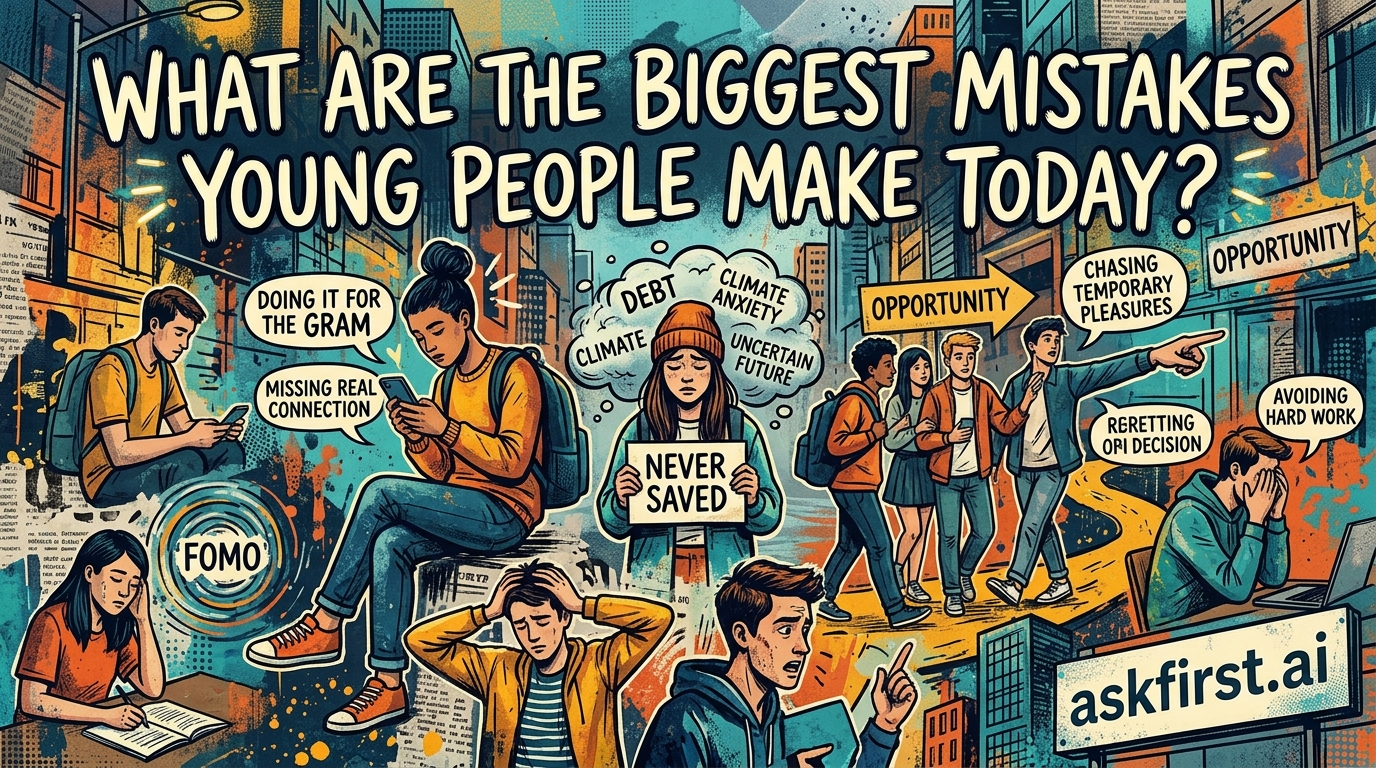 What are the biggest mistakes young people make today? What are the biggest mistakes young people make today?