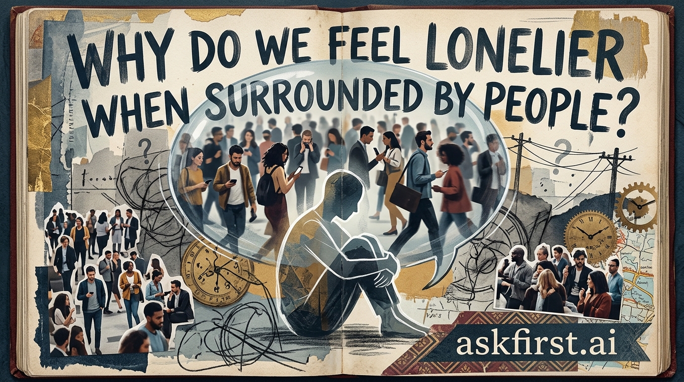 Why do we feel lonelier when surrounded by people? Why do we feel lonelier when surrounded by people?