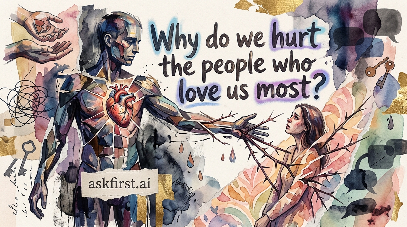 Why do we hurt the people who love us most? Why do we hurt the people who love us most?