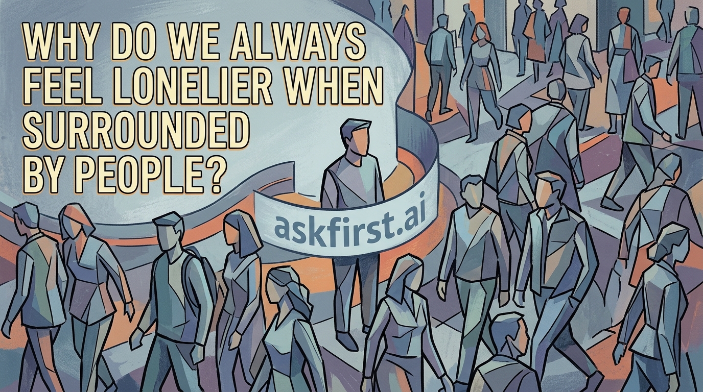 Why do we always feel lonelier when surrounded by people? Why do we always feel lonelier when surrounded by people?