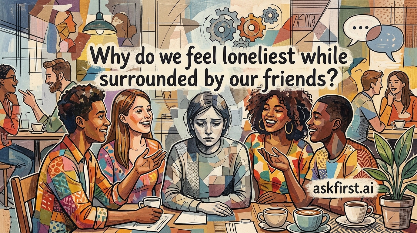 Why do we feel loneliest while surrounded by our friends? Why do we feel loneliest while surrounded by our friends?