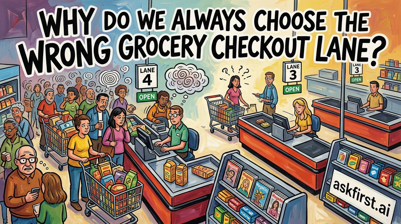 Why do we always choose the wrong grocery checkout lane? Why do we always choose the wrong grocery checkout lane?