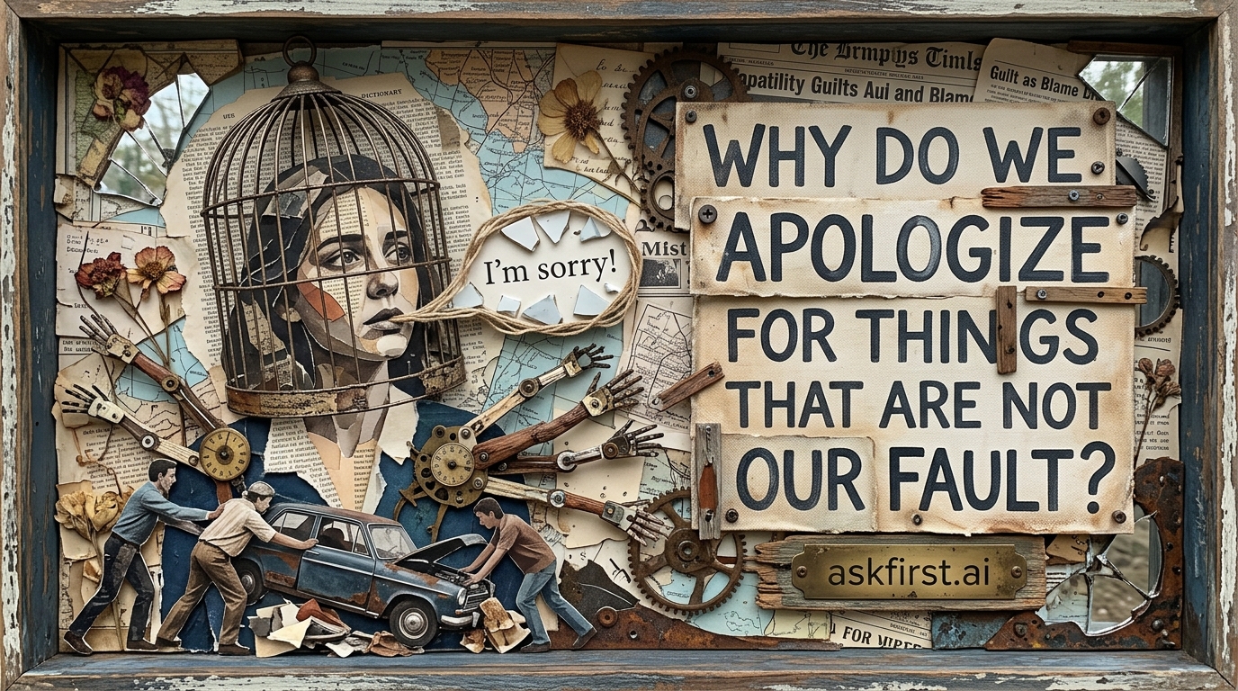 Why do we apologize for things that are not our fault? Why do we apologize for things that are not our fault?