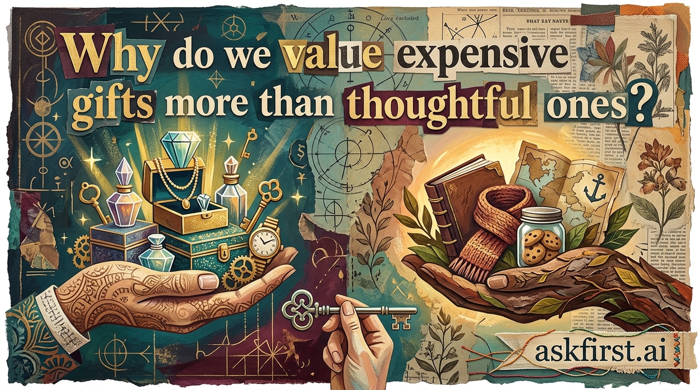 Why do we value expensive gifts more than thoughtful ones? Why do we value expensive gifts more than thoughtful ones?