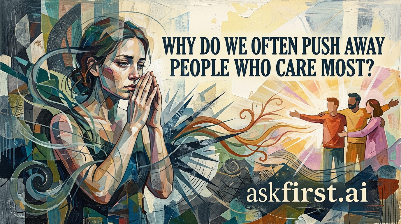 Why do we often push away people who care most? Why do we often push away people who care most?