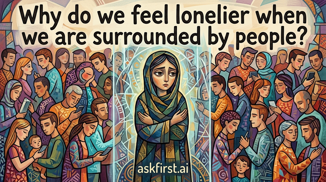Why do we feel lonelier when we are surrounded by people? Why do we feel lonelier when we are surrounded by people?