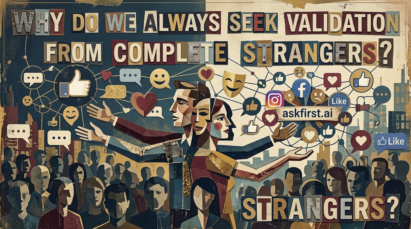 Why do we always seek validation from complete strangers? Why do we always seek validation from complete strangers?