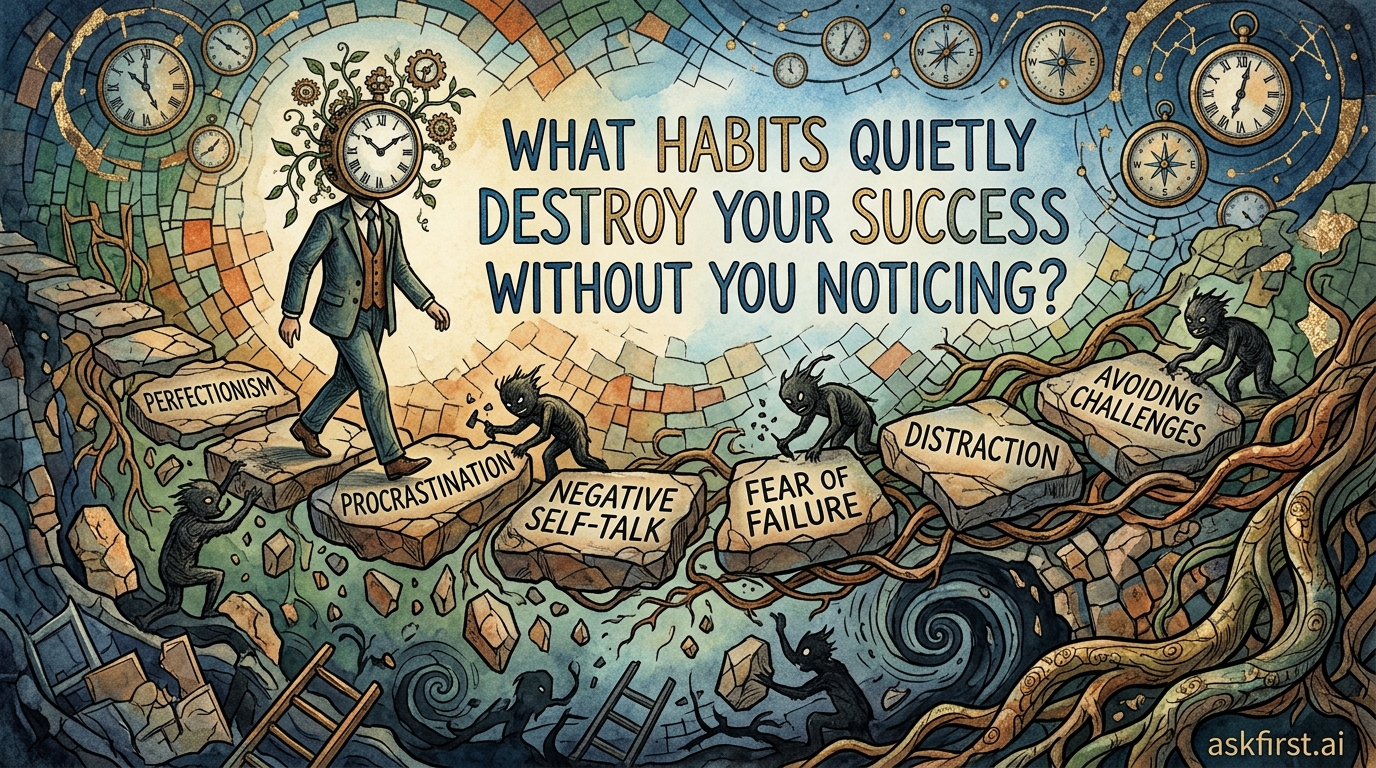 What habits quietly destroy your success without you noticing? What habits quietly destroy your success without you noticing?