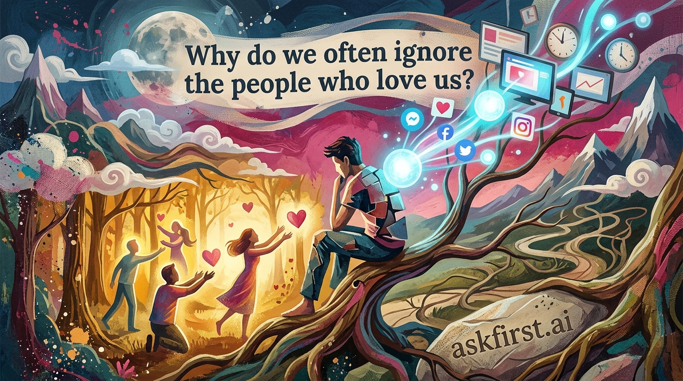 Why do we often ignore the people who love us? Why do we often ignore the people who love us?