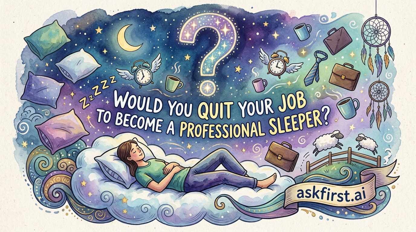 Would you quit your job to become a professional sleeper? Would you quit your job to become a professional sleeper?