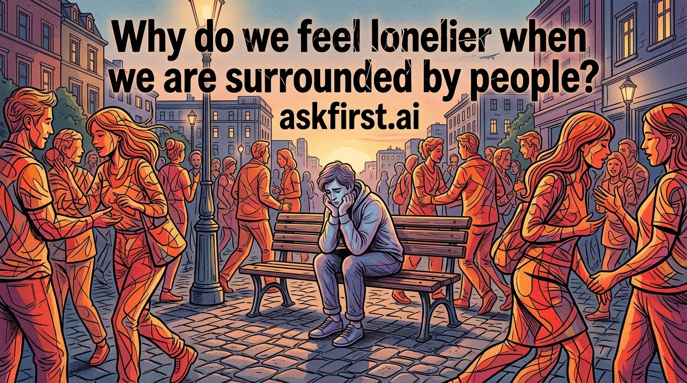 Why do we feel lonelier when we are surrounded by people? Why do we feel lonelier when we are surrounded by people?