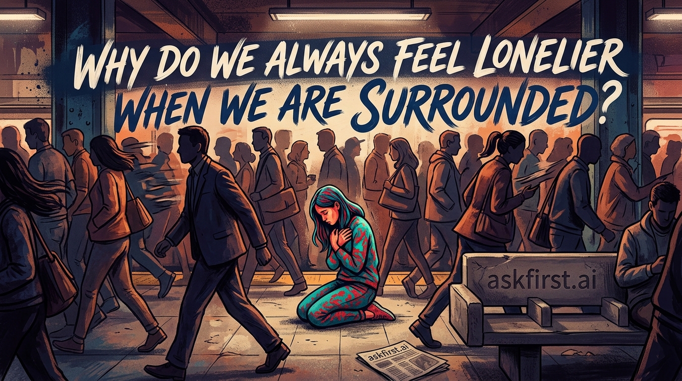 Why do we always feel lonelier when we are surrounded? Why do we always feel lonelier when we are surrounded?