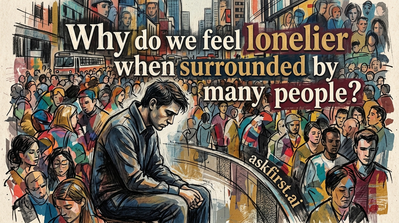 Why do we feel lonelier when surrounded by many people? Why do we feel lonelier when surrounded by many people?