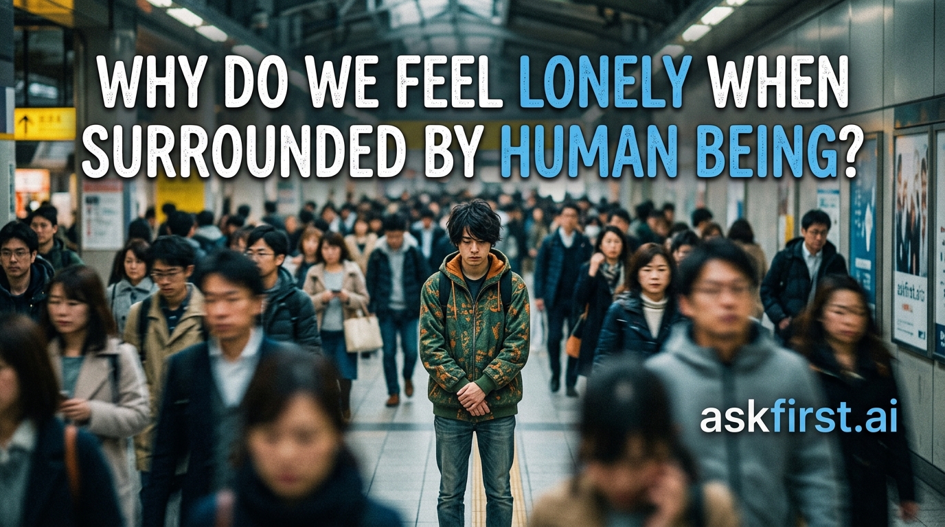 Why do we feel lonely when surrounded by human being? Why do we feel lonely when surrounded by human being?