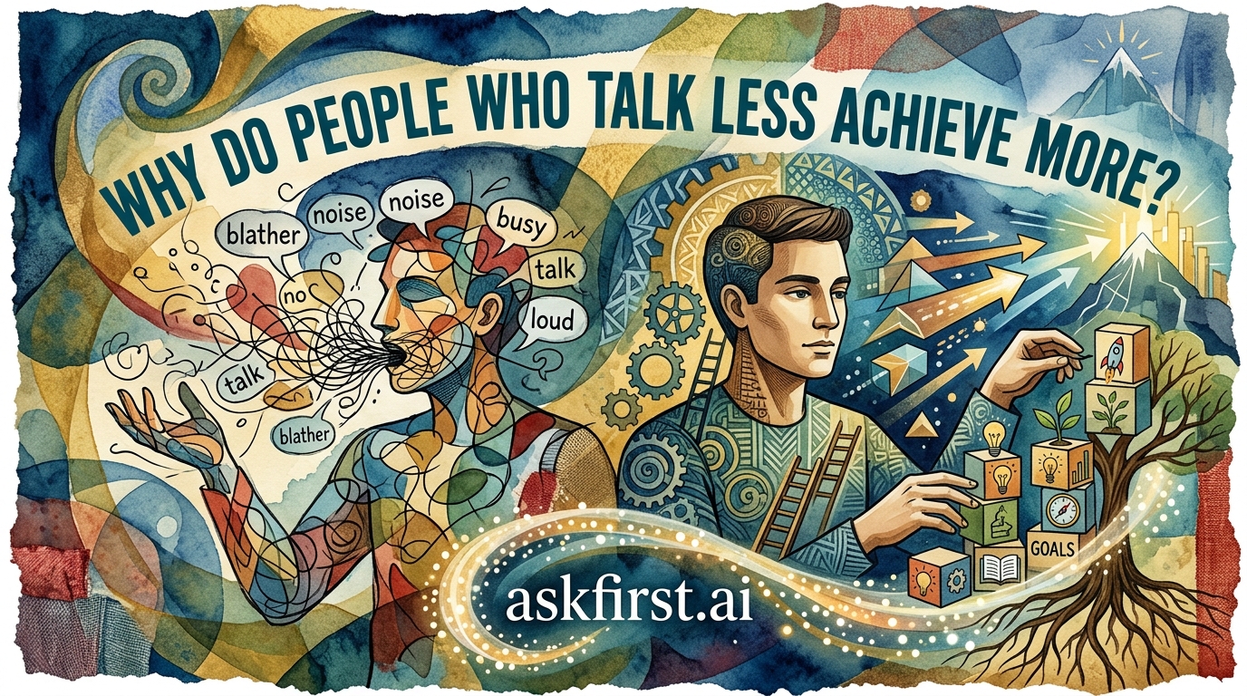 Why do people who talk less achieve more? Why do people who talk less achieve more?