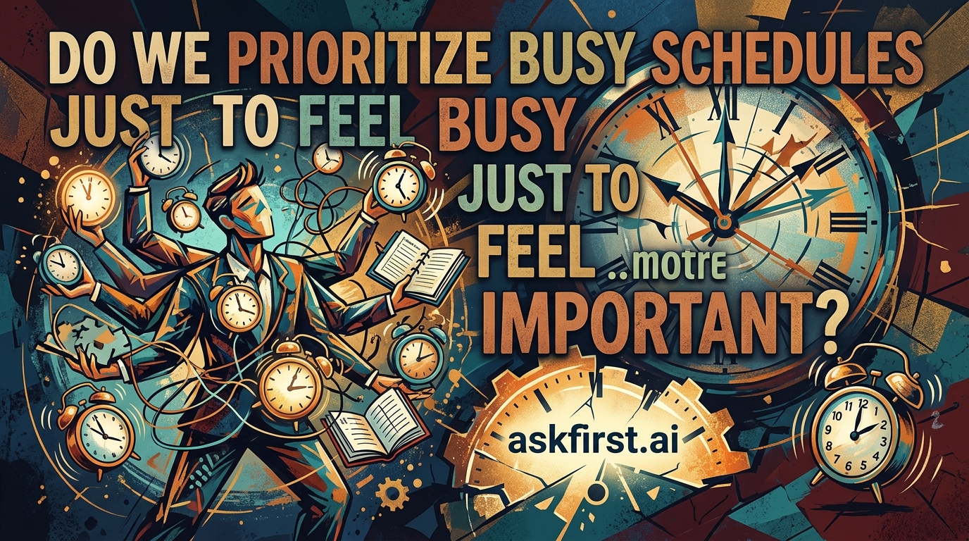 Do we prioritize busy schedules just to feel more important? Do we prioritize busy schedules just to feel more important?