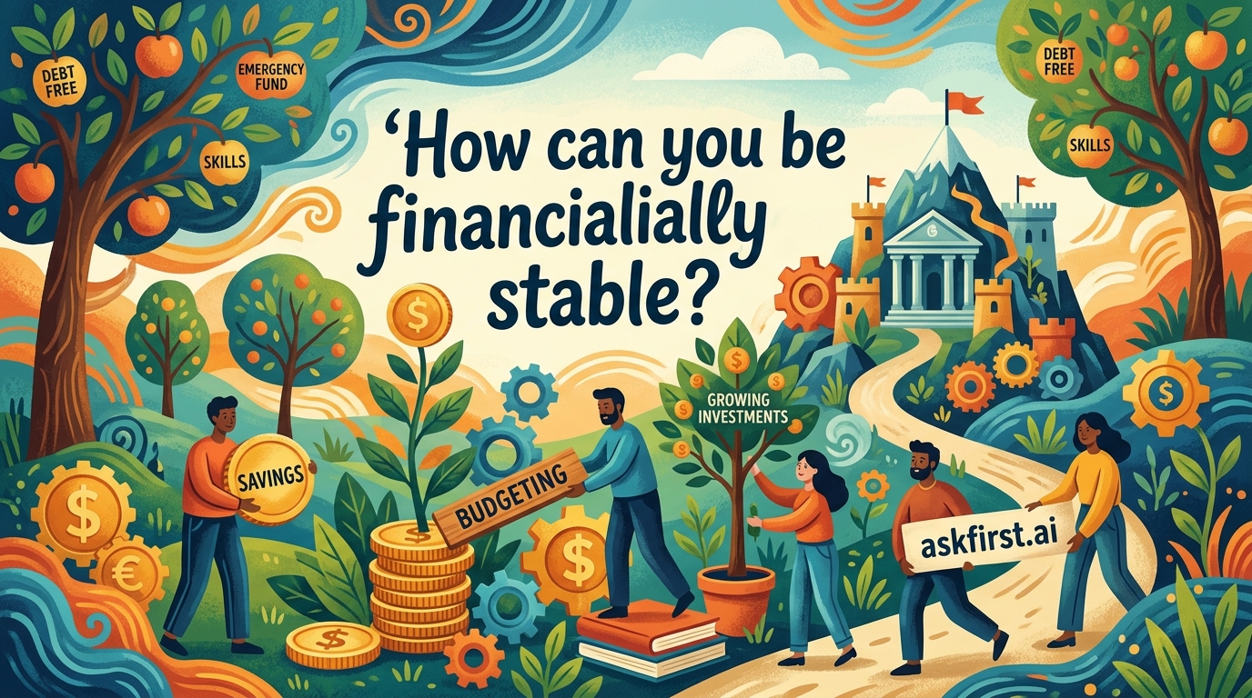 How can you be financially stable? How can you be financially stable?