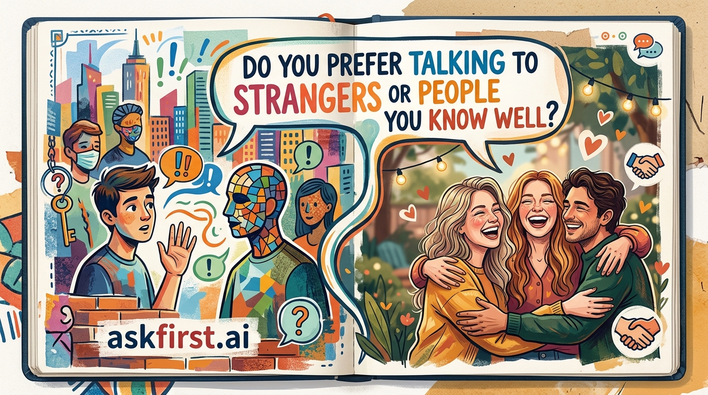 Do you prefer talking to strangers or people you know well? Do you prefer talking to strangers or people you know well?